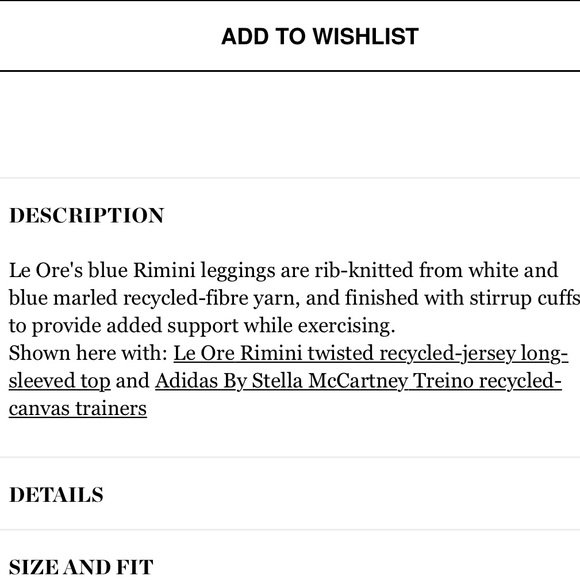 NWT Le Ore Rimini Stirrup Cuff Blue Marled Leggings Size Small - Picture 7 of 14